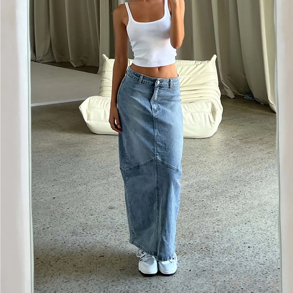 Tiger Mist Jada Denim Midi Skirt - Size L